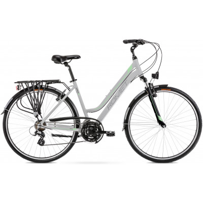 Trekingový bicykel 28 Romet Gazela 1 28" sivo-zelený hliník 19" 